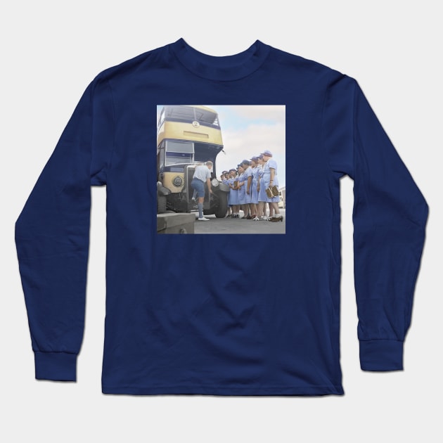 Israel, Tel Aviv. Bus Driver Course. 1940 Long Sleeve T-Shirt by UltraQuirky